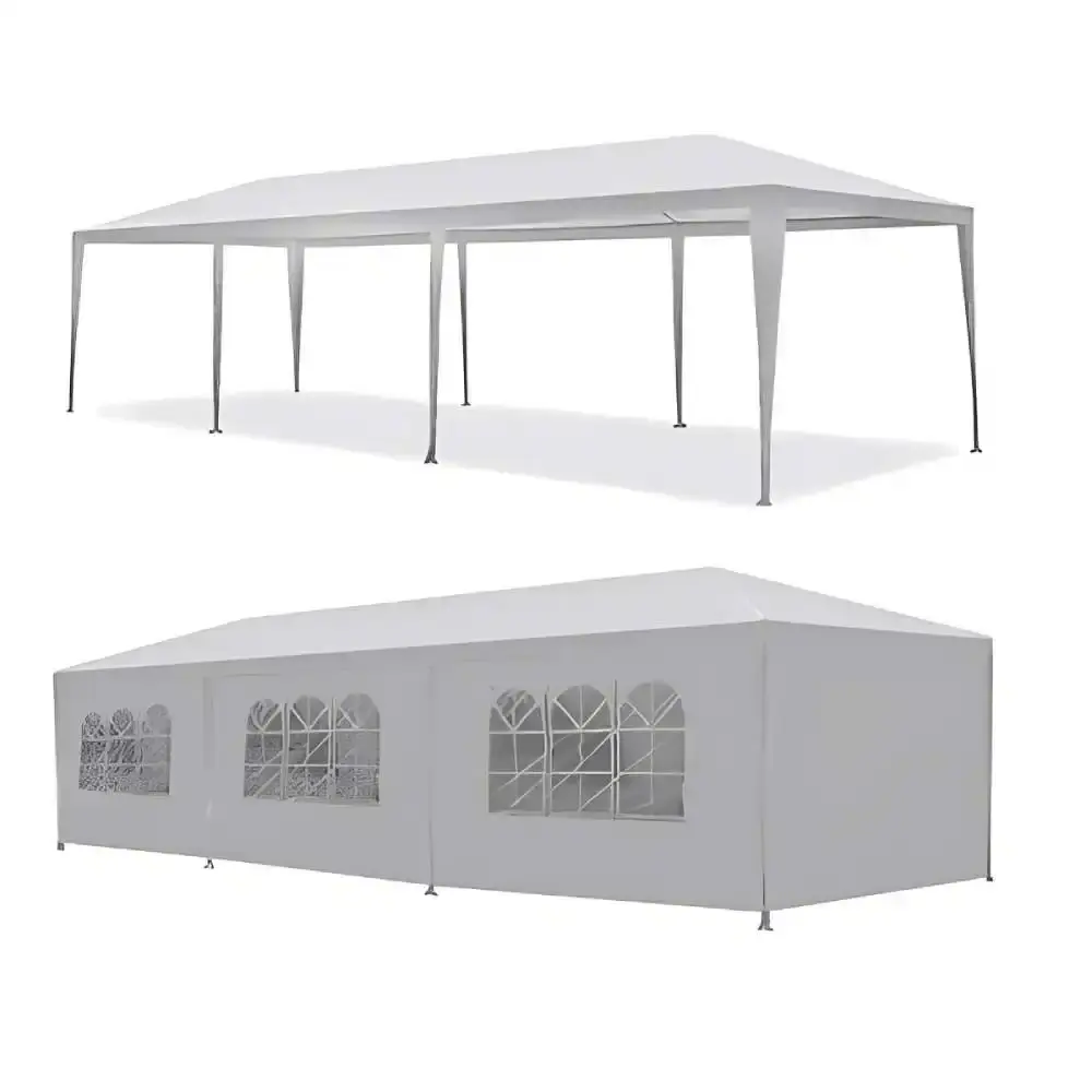 Tenda gazebo 3X9 em aço dobrável parede e porta branco IWGZM39BR ImportWay — fotografia de referência