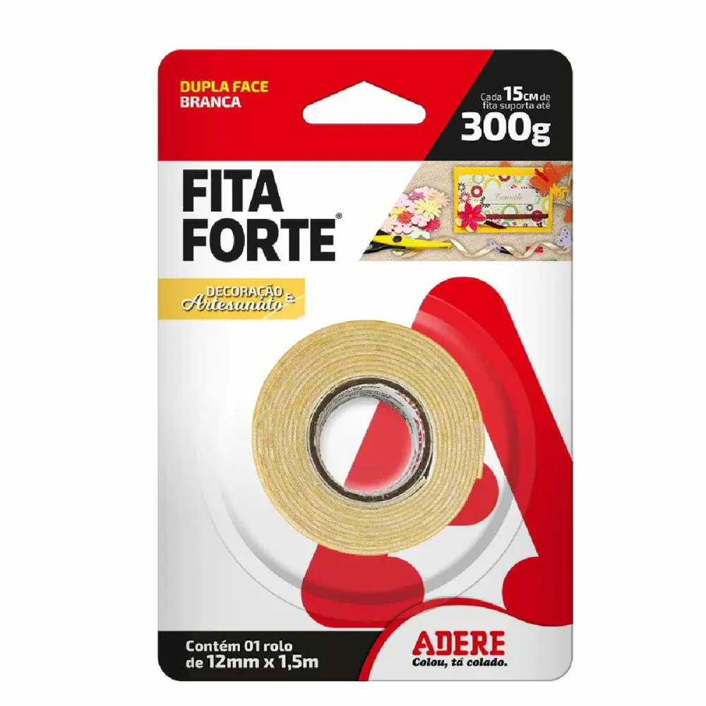 Fita dupla face espuma 12MMX1,5M Adere — fotografia de referência