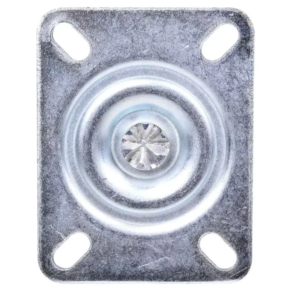 Rodízio placa fixo 312 cinza metalúrgica teicar — fotografia 7