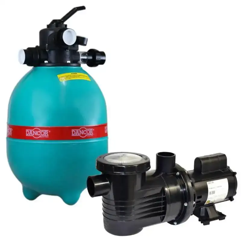 Filtro para piscina DFR 19-10 com bomba 3/4 CV monofásica Dancor — fotografia de referência