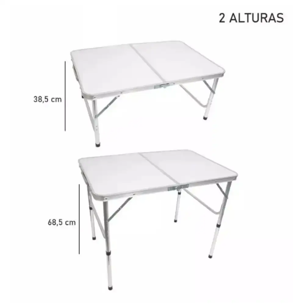 Mesa Prática Dupla 120x60 cm Vira Maleta MOR — fotografia 4