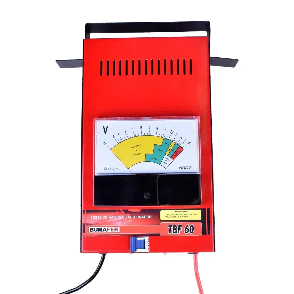 Teste de bateria 22 amp 0-16V analógico TBF60 Bumafer — fotografia 8