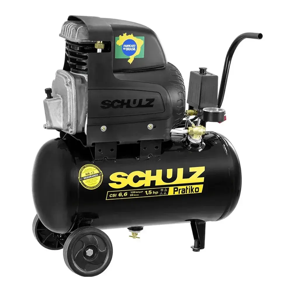 Compressor de ar pratiko csi 6,6/20 20L 1,5 hp Schulz — fotografia de referência