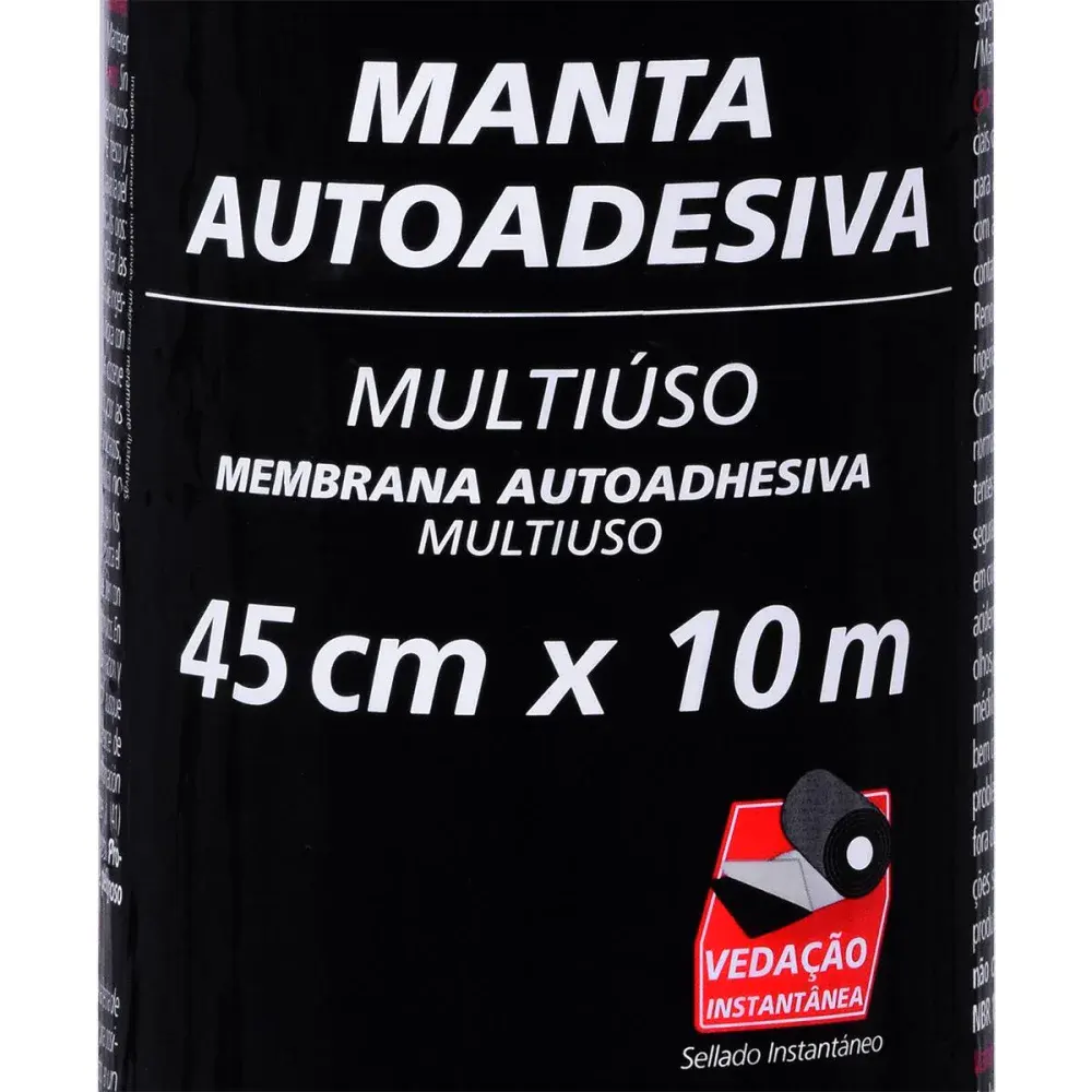 Fita manta asfáltica autoadesiva alumínio 45CM x 10M Worker — fotografia 4
