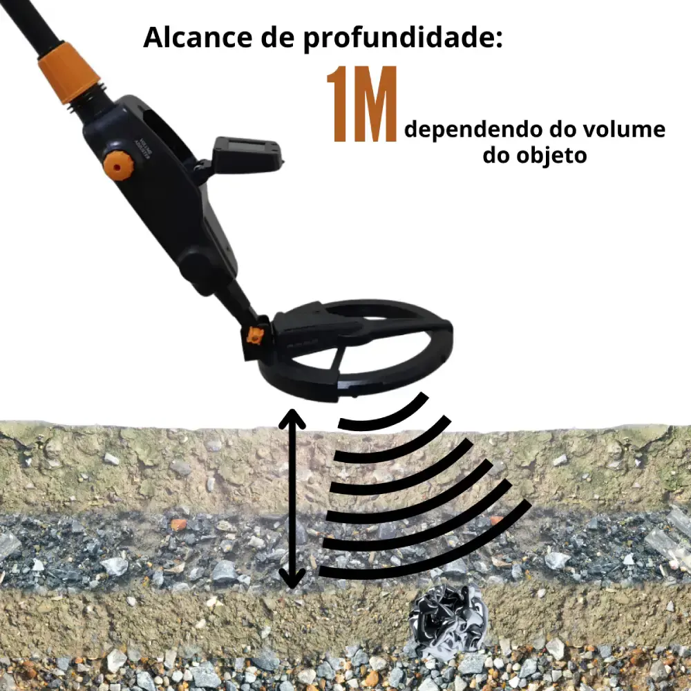 Detector de Metal até 1 Metro de Profundidade com Visor LCD IMPORTWAY — fotografia 8