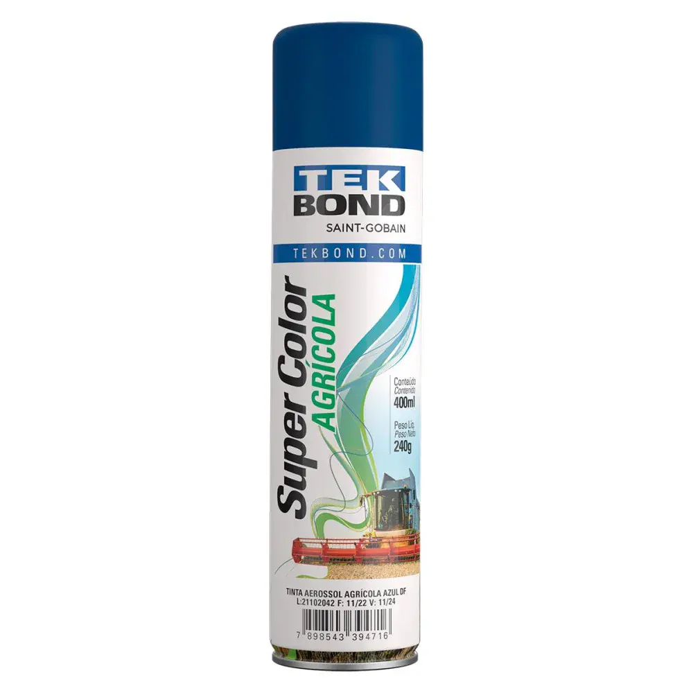 Tinta spray agrícola 400ML super color azul Tekbond