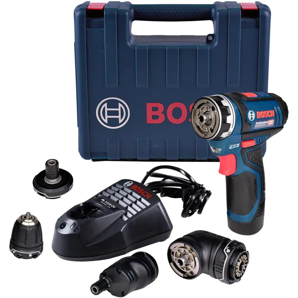 Furadeira parafusadeira 4 em 1 3/8”BATERIA GSR12V-15FC Bosch — fotografia de referência
