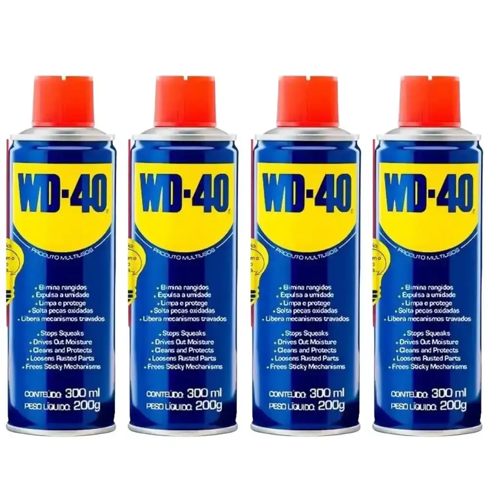 Desengripante spray 300ML industrial com 4 unidades Wd-40 — fotografia de referência