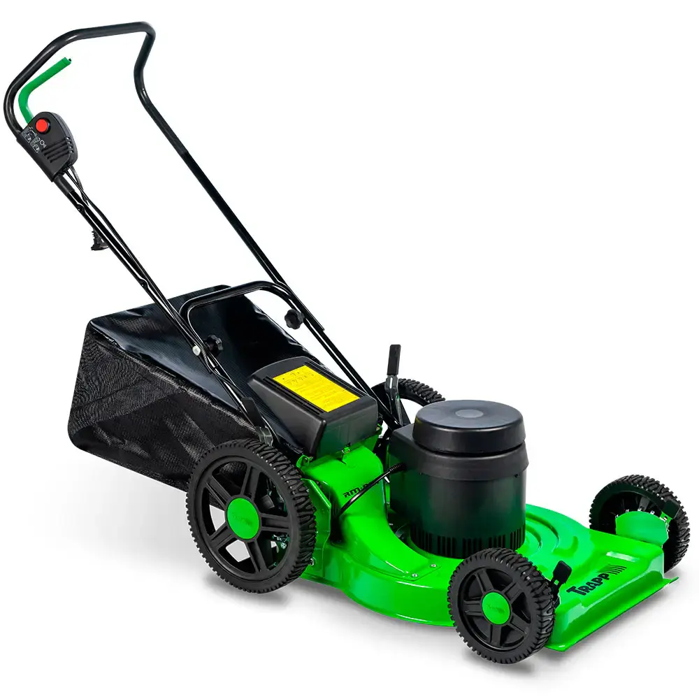 Cortador de grama elétrico 2,0 CV 2500W recolhedor roda alta RM-80E Trapp 220 V — fotografia de referência
