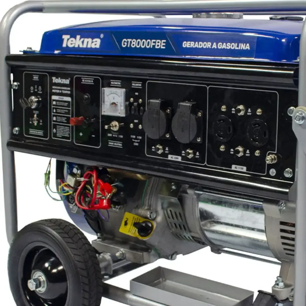 Gerador de energia à gasolina 7.2 KVA 4T bivolt GT8000FBE Tekna — fotografia 5