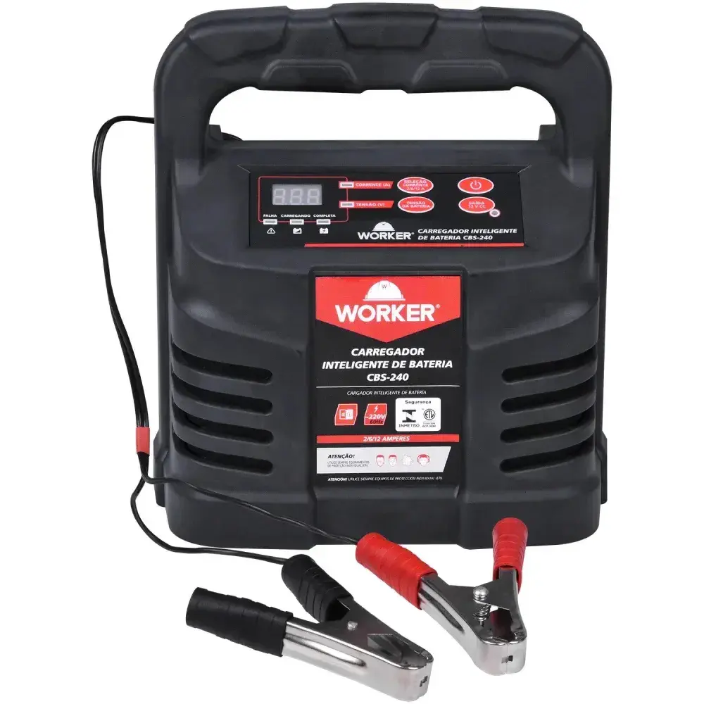 Carregador portátil de bateria automotiva 12A 120W Worker — fotografia 6