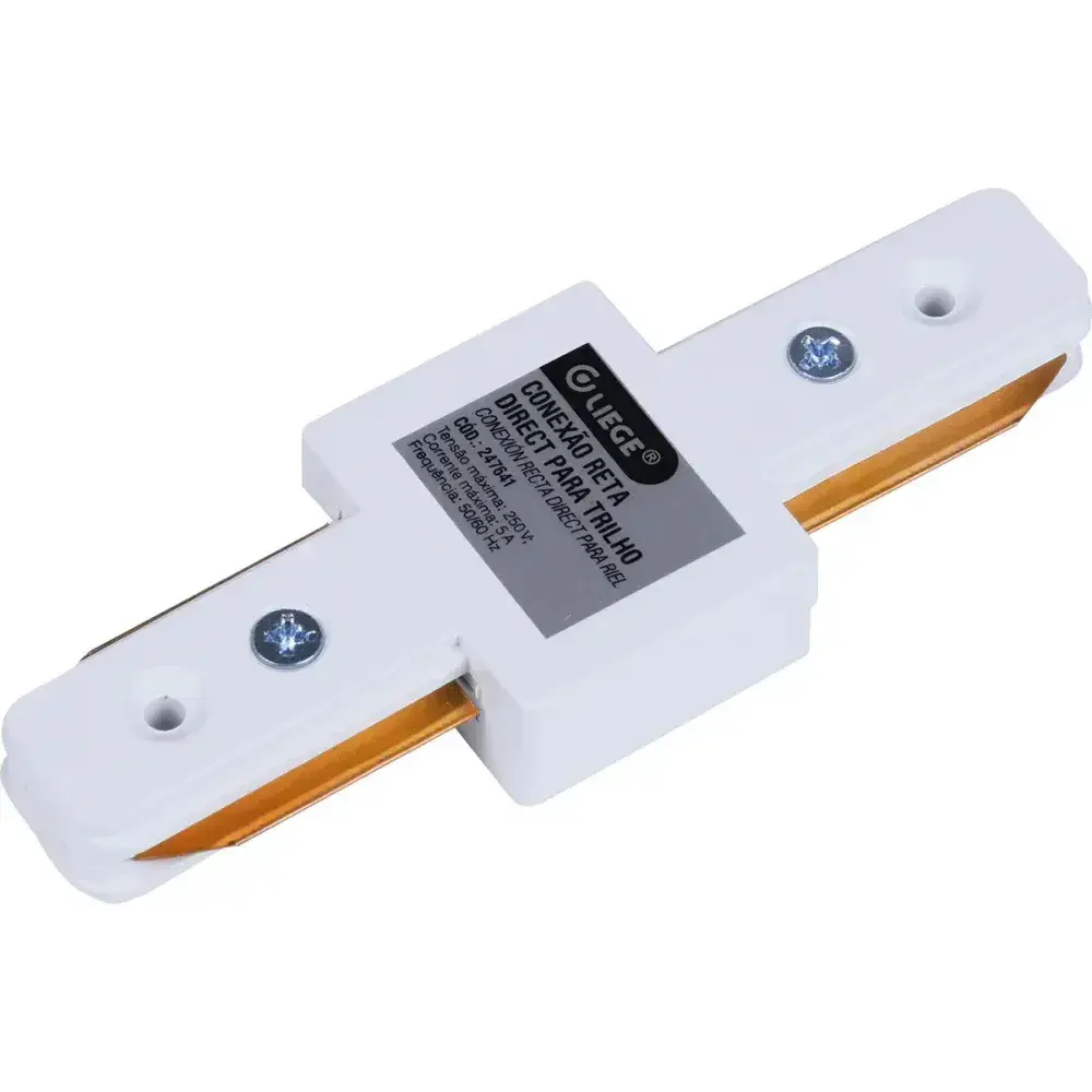 Conexão reta para trilho direct branco bivolt Liege — fotografia 7