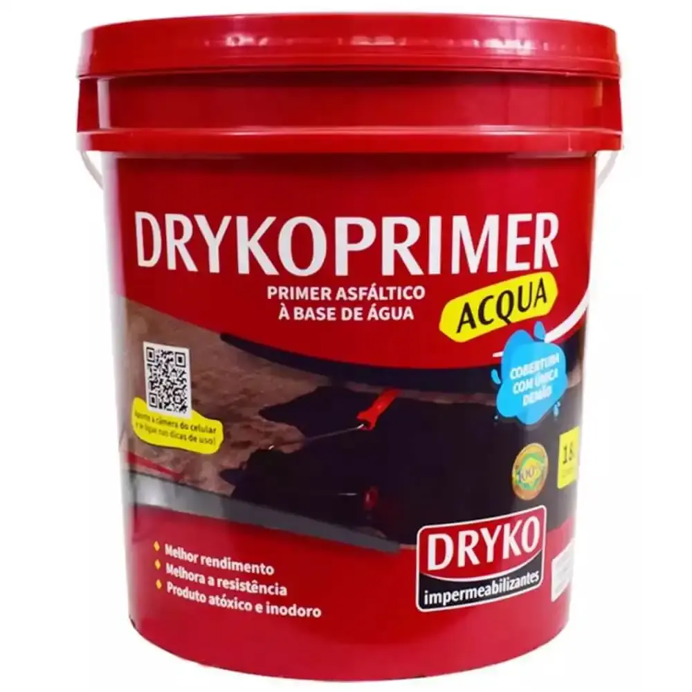 Primer asfáltico 18 litro base de água drycoprimer acqua Dryko — fotografia de referência