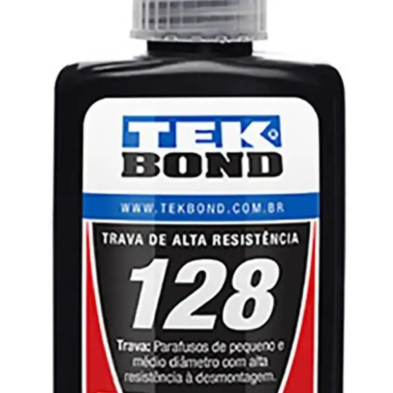 Cola trava parafusos 128 alta resistência 50 GR 10171004300 Tekbond — fotografia 3