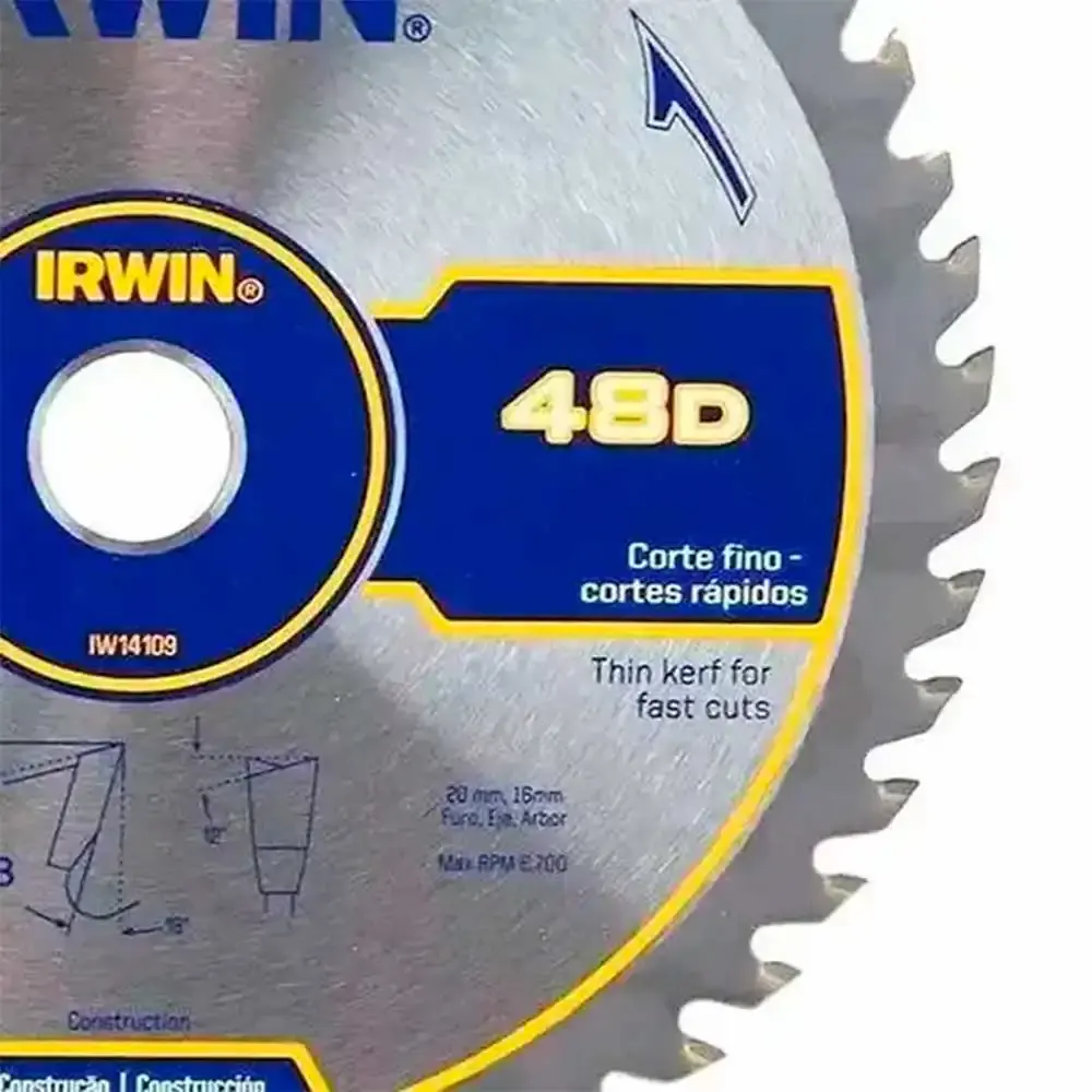 Serra circular widea 7.1/4 pol x 48D IW14109 Irwin — fotografia 4