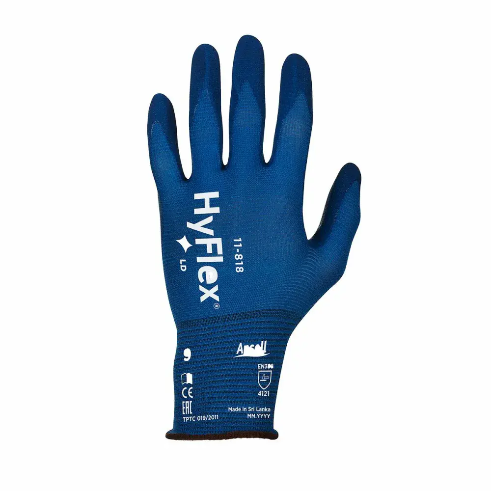 Luvas de segurança multiuso hyflex em nbr azul p Ansell — fotografia de referência