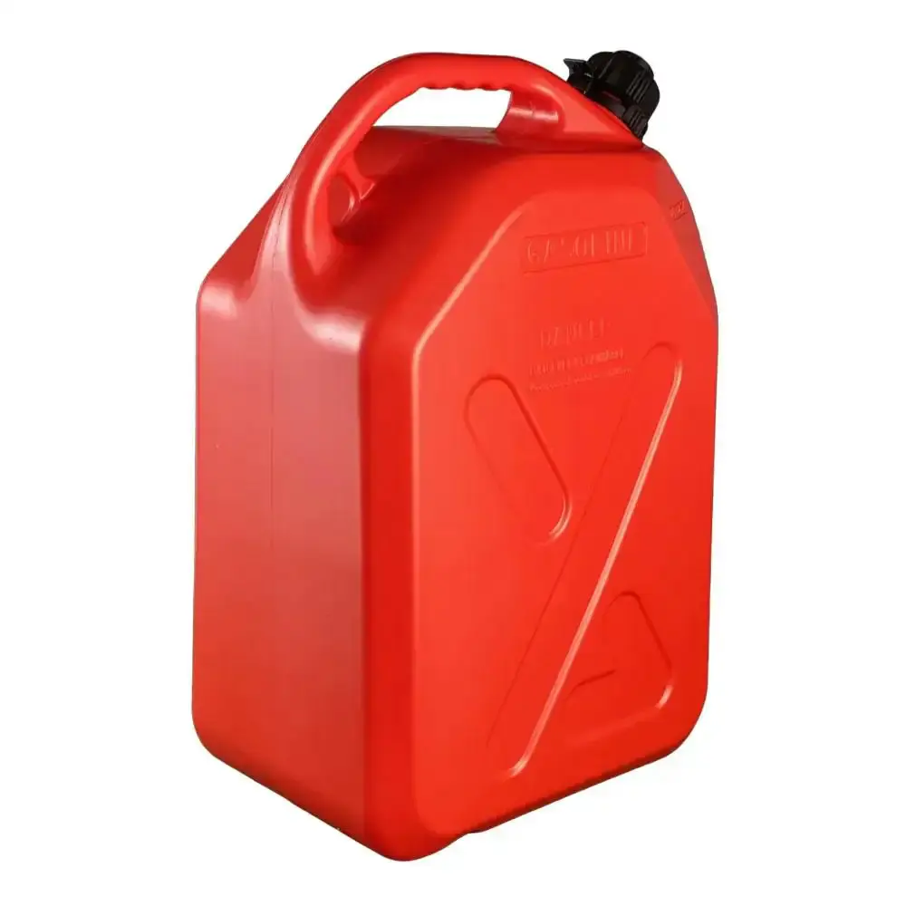 Galão em polietileno 20L para gasolina vermelho com extensor e tampa 10498 Bremen — fotografia 3