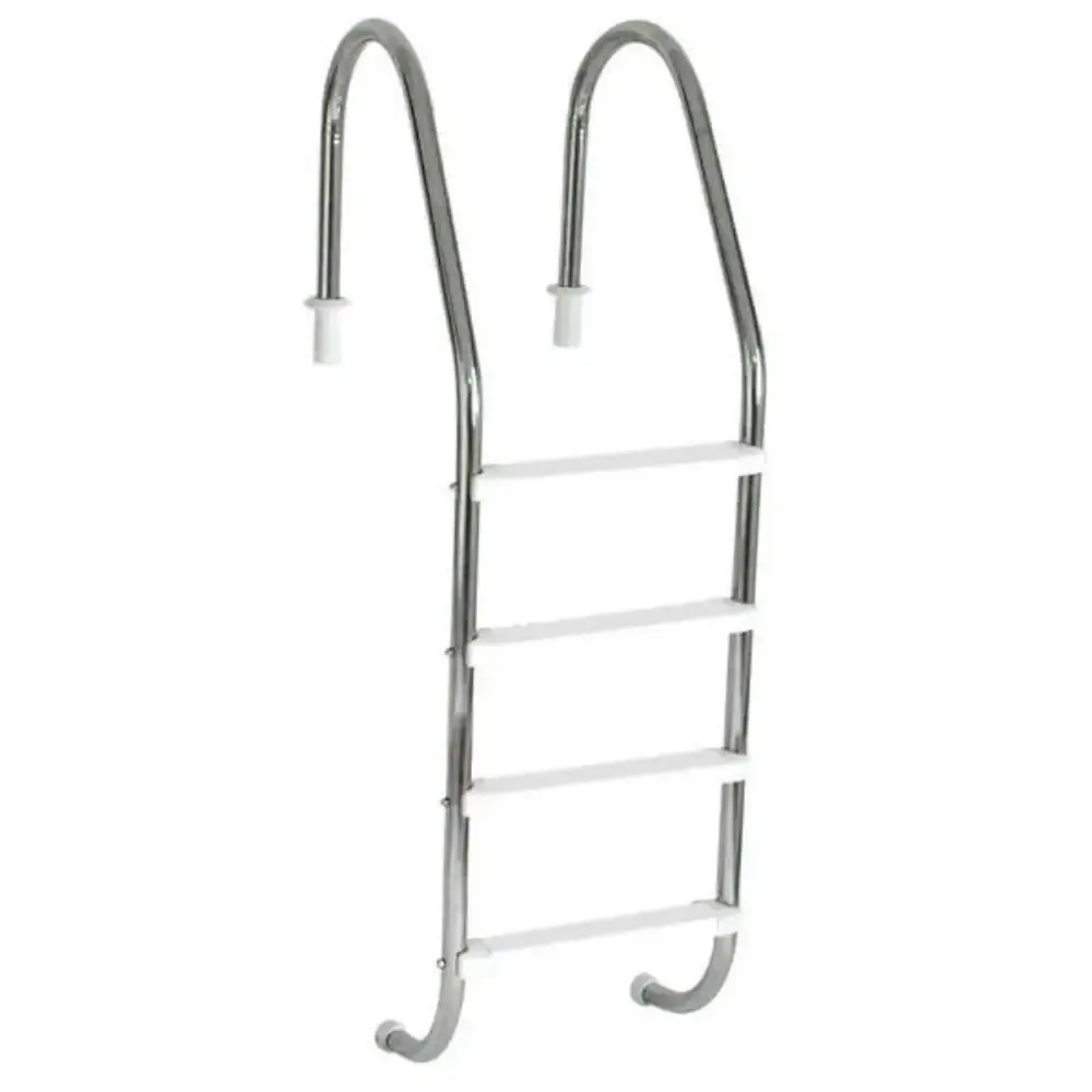 Escada para piscina 2 POL em aço inox 4 degraus anatômicos em abs Sodramar