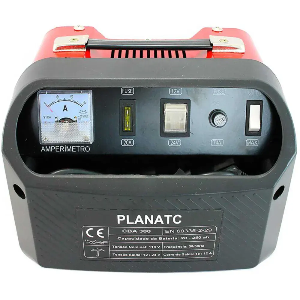Carregador de bateria 18A 300W 12/24V 127V Planatc — fotografia 3