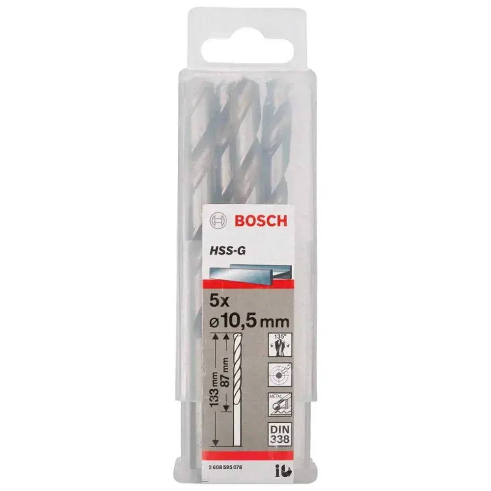Broca para metal em aço rápido hss-g 10,50MM Bosch — fotografia 4