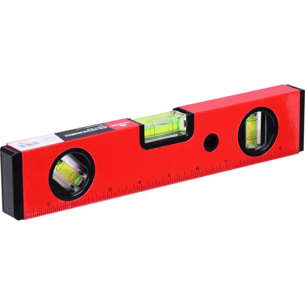 Nível de alumínio base magnética 10 tipo box 250MM Worker — fotografia 3