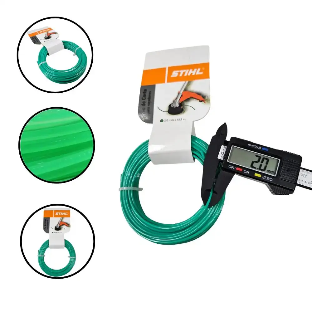 FIO DE NYLON REDONDO 2,0MM X 15,3M VD stihl — fotografia 5