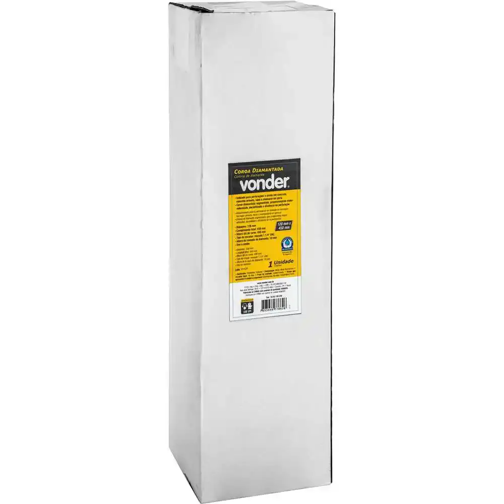 Coroa Diamantada 120mm x 450mm VONDER — fotografia 3