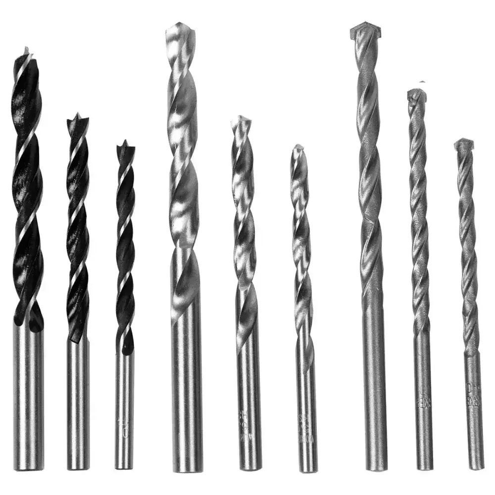 Kit de brocas combinadas para madeira e concreto com 9 peç Worker — fotografia 5