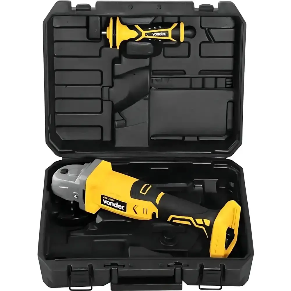 Esmerilhadeira angular 18V 4,1/2 POL sem bateria e carregador Vonder — fotografia 4