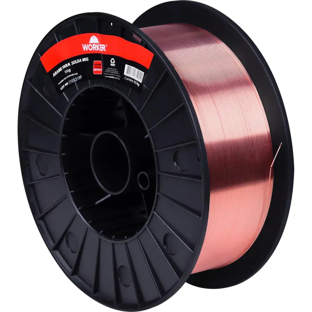 Arame de solda mig 0,8MM carretel em plástico 15KG da Worker — fotografia 2