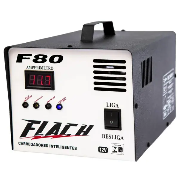 Carregador de baterias F80 - 80 ah - 12V Flach — fotografia de referência