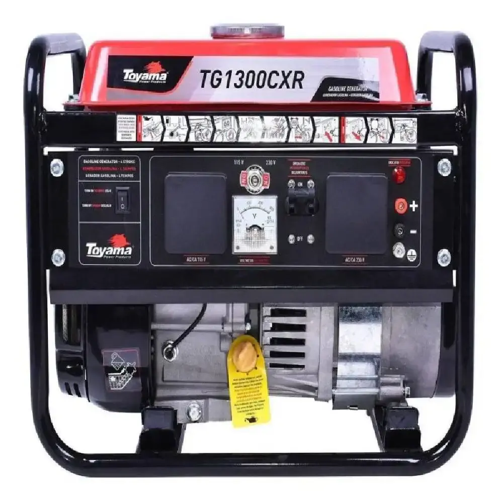Gerador de energia à gasolina 1,25 kva bivolt partida manual TG1300CXR Toyama — fotografia 2