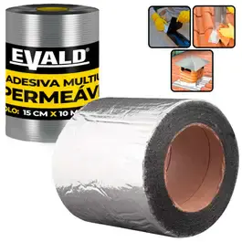 Fita Autoadesiva Multiuso Manta Asfáltica 15 CM x 10 Metros EVALD — fotografia 2