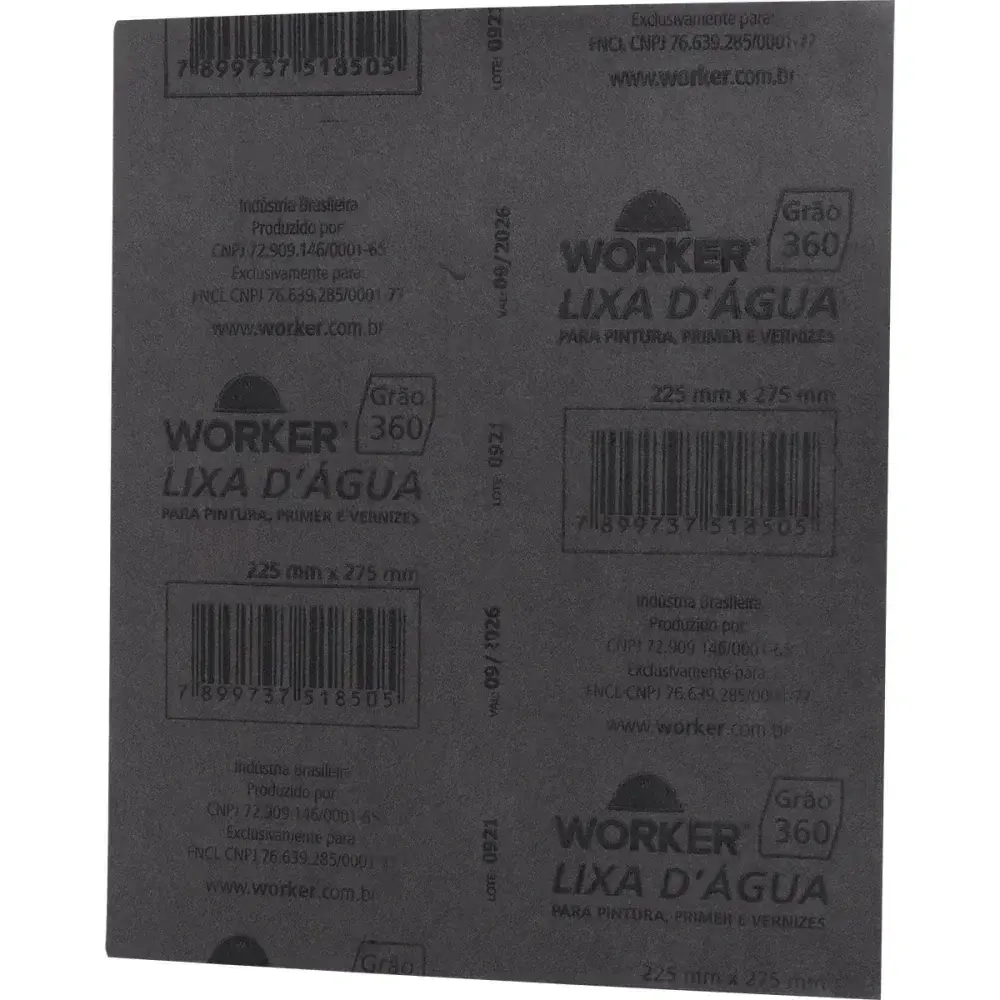 Lixa d água grão 360 225MM x 275MM Worker — fotografia 8