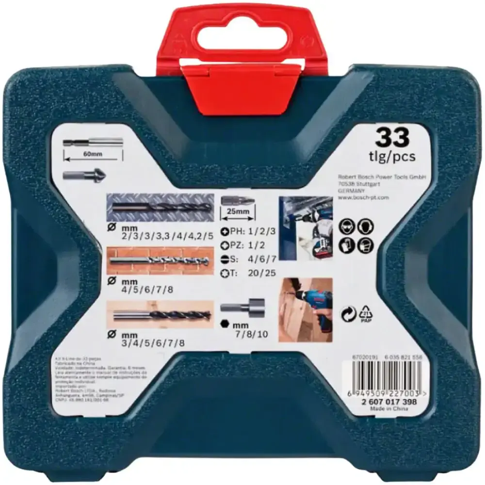 Serra circular 184MM 1300W GKS 130 com disco e estojo brocas e pontas 33 peças Bosch 220 V — fotografia 8