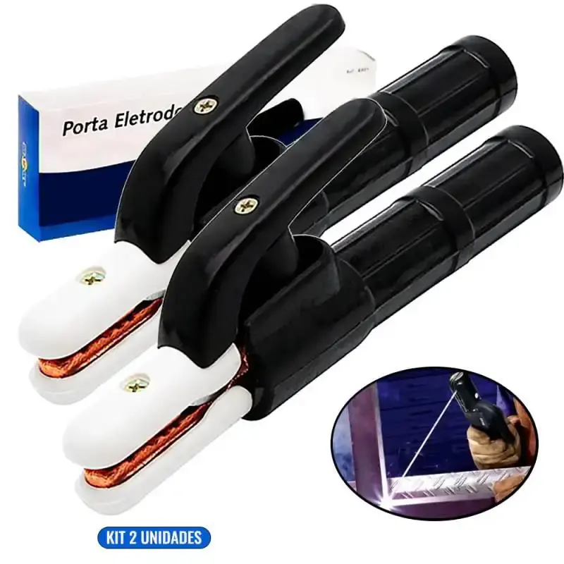Kit porta eletrodos para solda 500 ampéres 2 unidades 8300 Brasfort — fotografia de referência