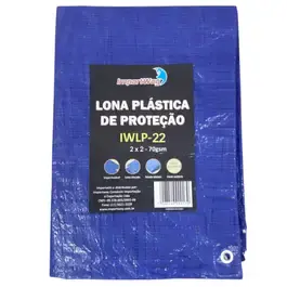 Lona Carreteiro 100 Micras Leve 2 x 2 Metros Azul IWLP22 IMPORTWAY — fotografia 2