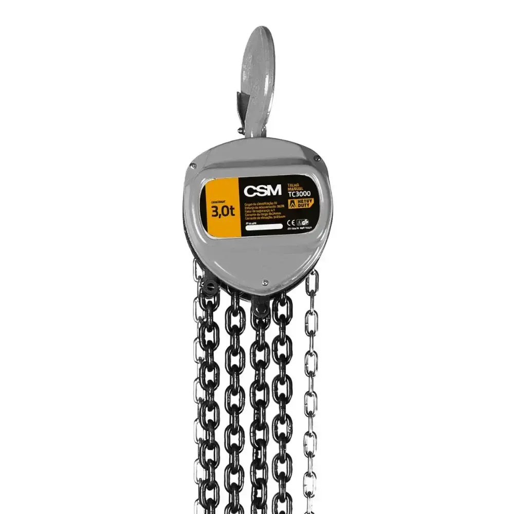 Talha manual de corrente 3 TON elevação 10 metros 71000933 CSM
