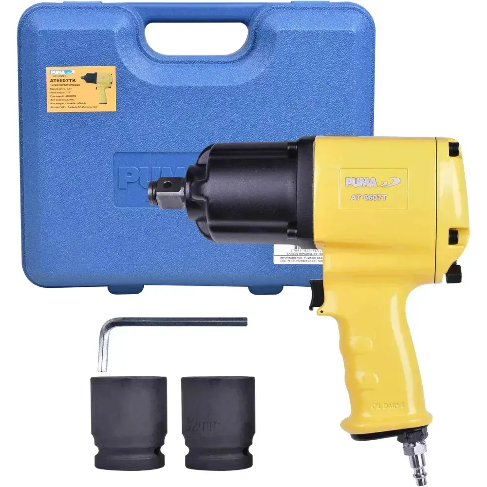 Chave de impacto pneumática 3/4 90PSI 120KGFM AT-6607TK Puma — fotografia 8