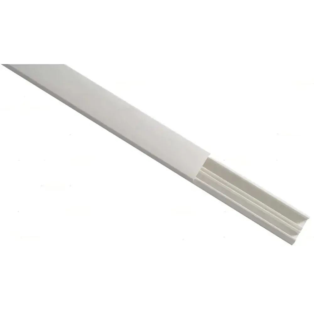 Canaleta de pvc para fios e cabos 20X10X2000MM branca Liege — fotografia 2