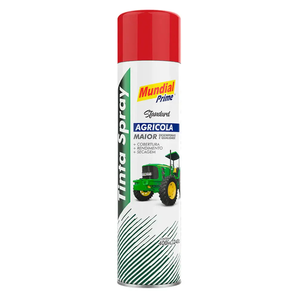 Tinta spray 400ML vermelho agrícola AE0100142 Mundial prime — fotografia 5