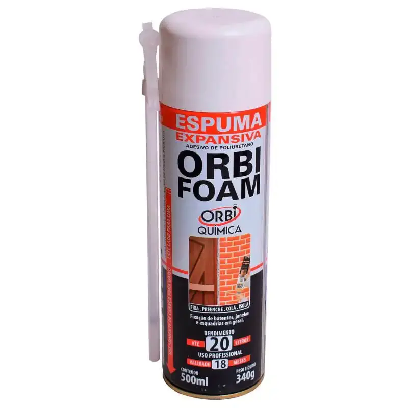 Espuma expansiva selante poliuretano Orbi foam 500 ML Orbi química — fotografia de referência