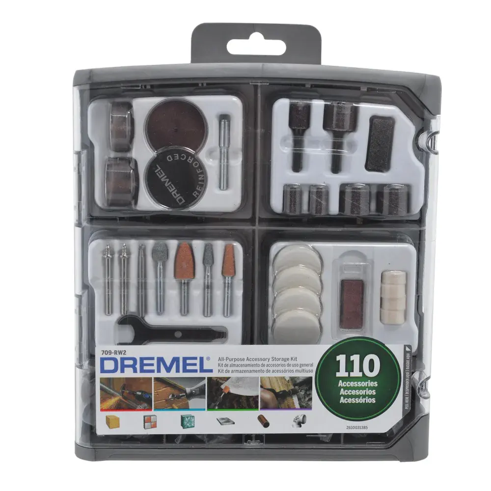 Kit para mini retifica com 110 peç de uso geral 709 Dremel