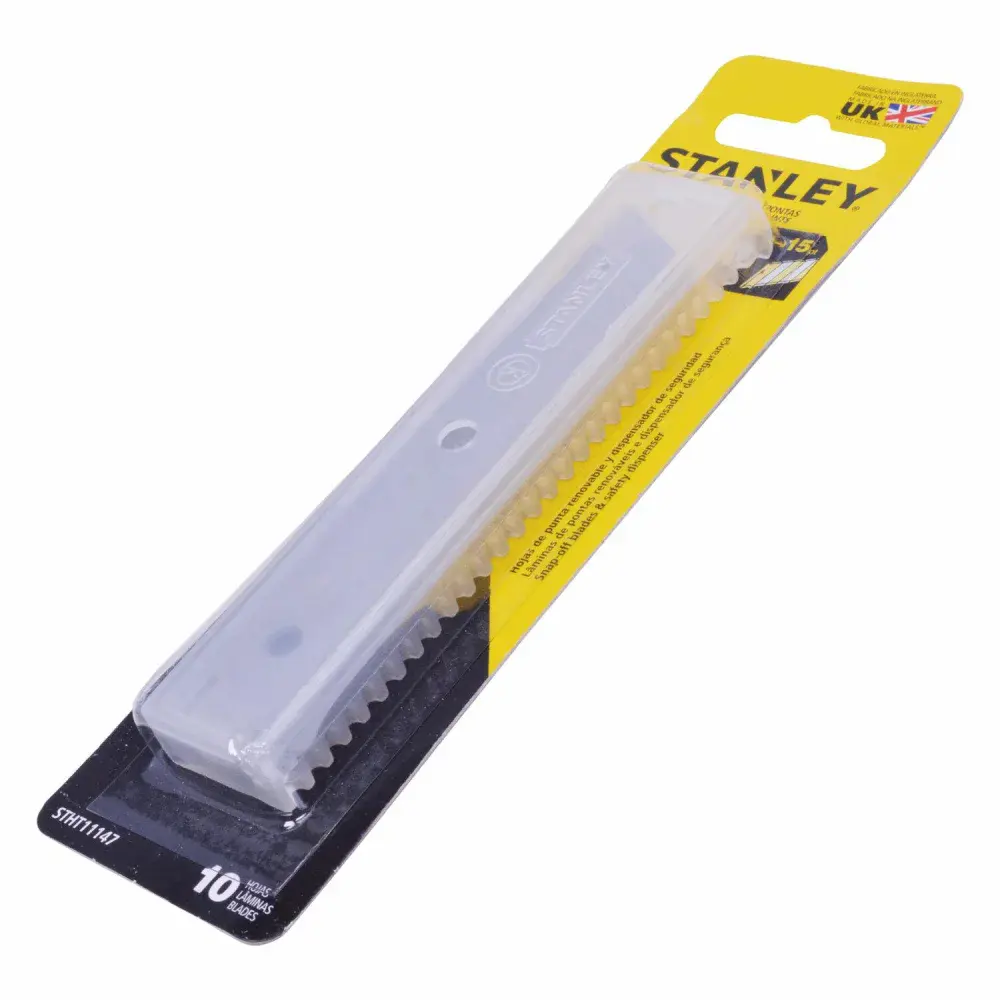 Jogo de lâminas para estilete 10 pçs retrátil 18MM Stanley — fotografia 4