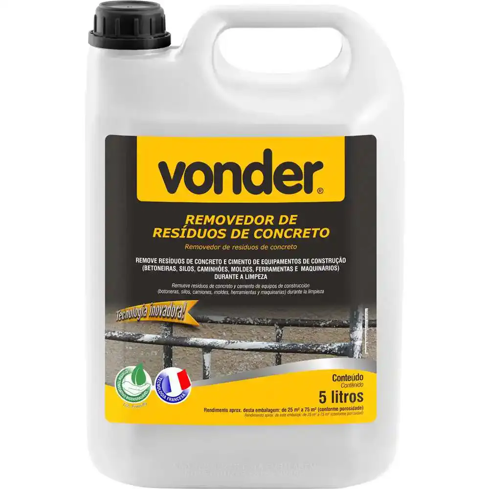 Removedor de resíduos de concreto biodegradável 5 litros Vonder — fotografia de referência