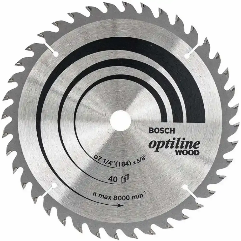 Disco de Corte OptilineWood 184 x 16 MM 40 Dentes BOSCH — fotografia de referência