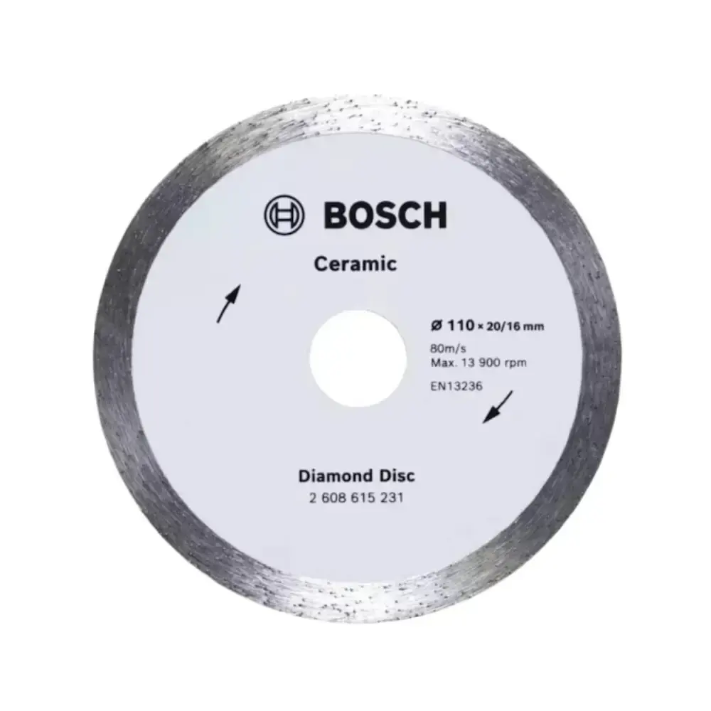 Disco de corte diamantado cerâmica liso 110MM Bosch — fotografia 3