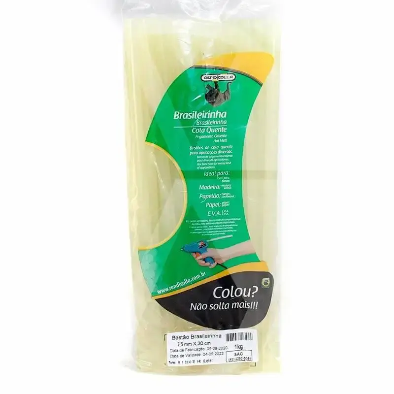 Refil em bastão 7.5MM silicone fino para pistola 1KG brasileirinha Rendicolla