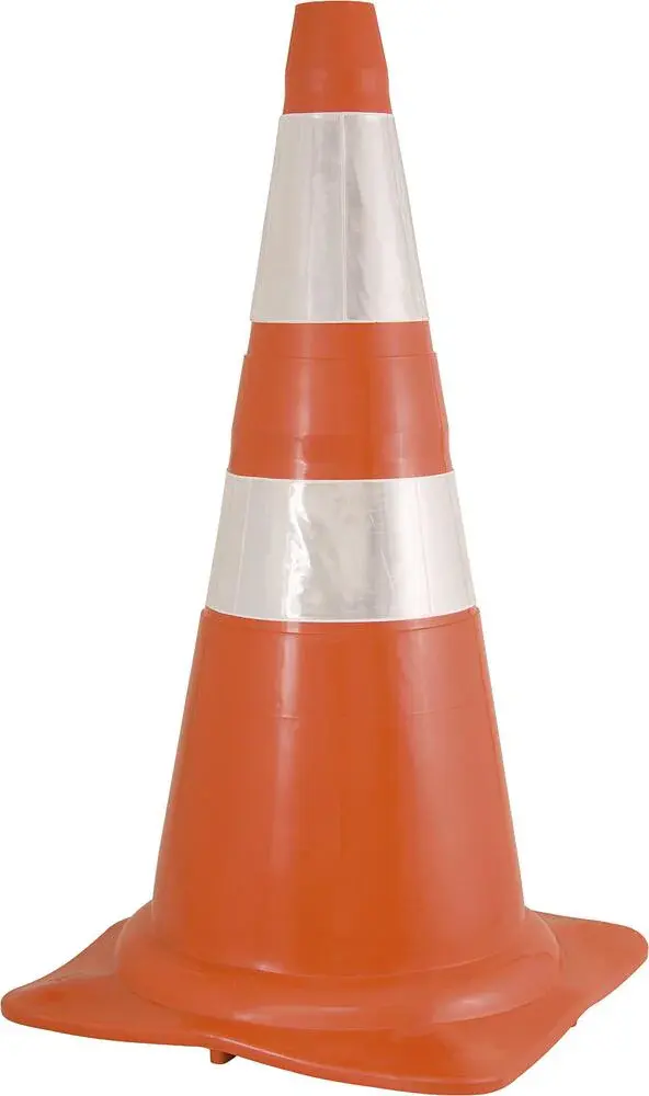 Cone 75CM branco/laranja padrao abnt Plastcor — fotografia de referência