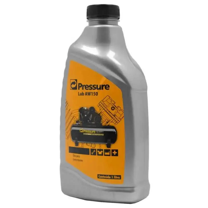 Óleo Lubrificante p/ Compressor Pistão 1 Litro Lub Aw150 OLB001 Kit 3 Unidades PRESSURE — fotografia 5